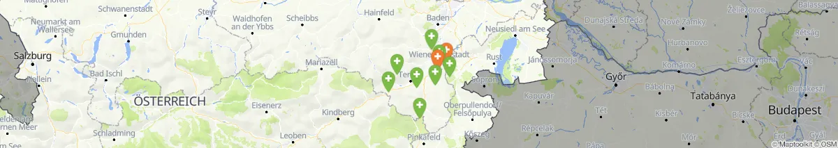 Kartenansicht für Apotheken-Notdienste in der Nähe von Prigglitz (Gemeinde, Niederösterreich) (103)